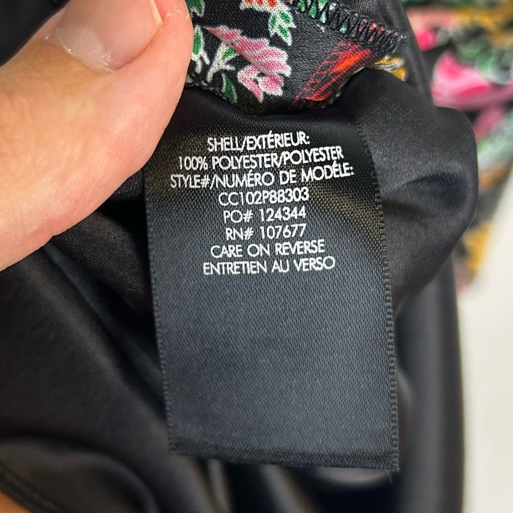 NWT $350 Alice + Olivia Natalina Sz 10 black floral-print asymmetric midi skirt - Picture 14 of 16